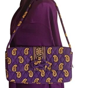 Vera Bradley Paisley Shoulder Bag With Zippered Closures OS Gently Used